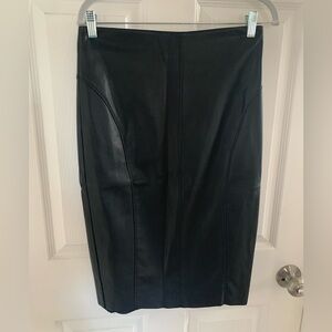 Express Black Pleather Pencil Skirt